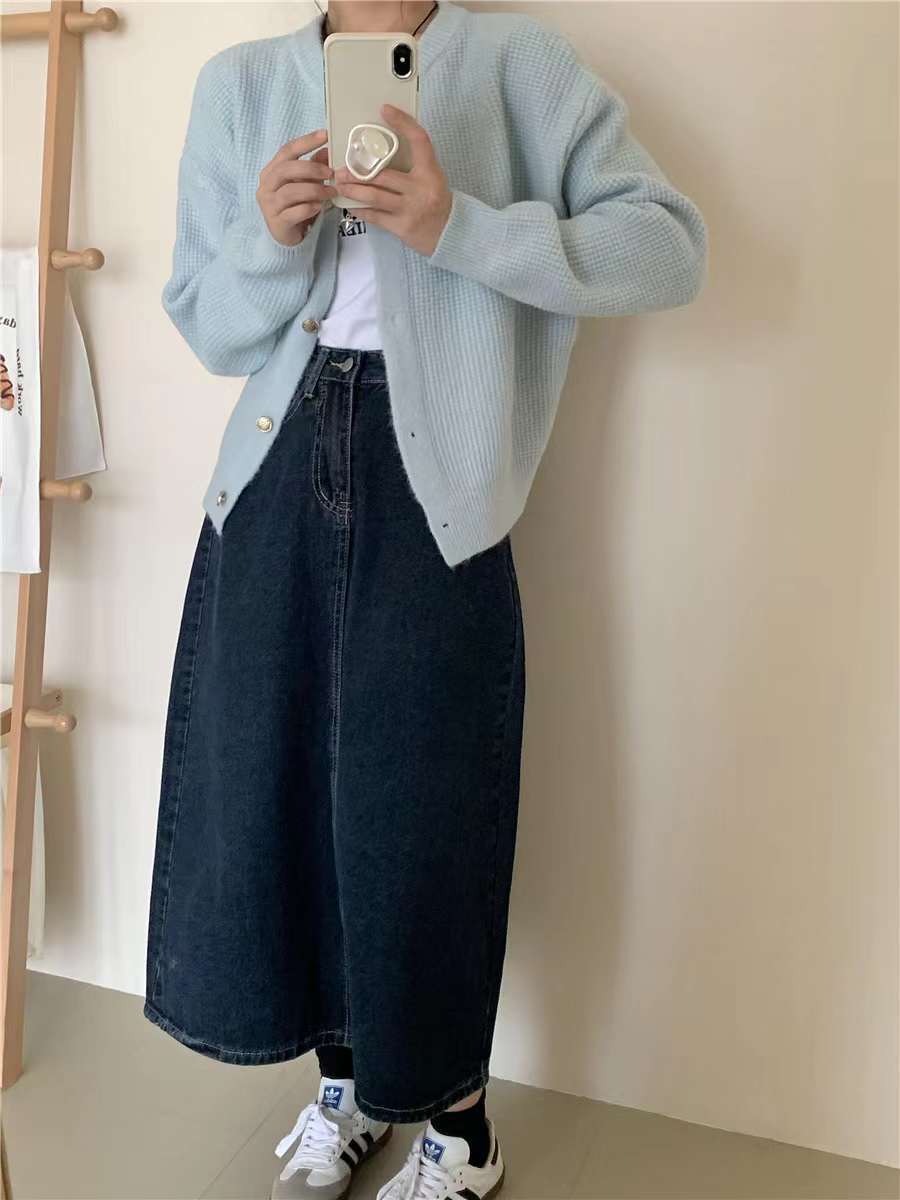 24 invierno Puyuan 2024 otoño nuevo estilo de ropa de mujer suéter de punto perezoso estilo coreano cardigan image 1