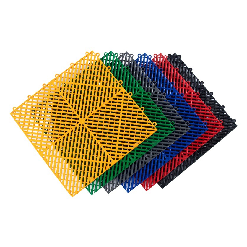 1,8 cm rejilla de piso de lavado de coches sin drenaje de plástico empalme 4S de partición tienda de rejilla mat