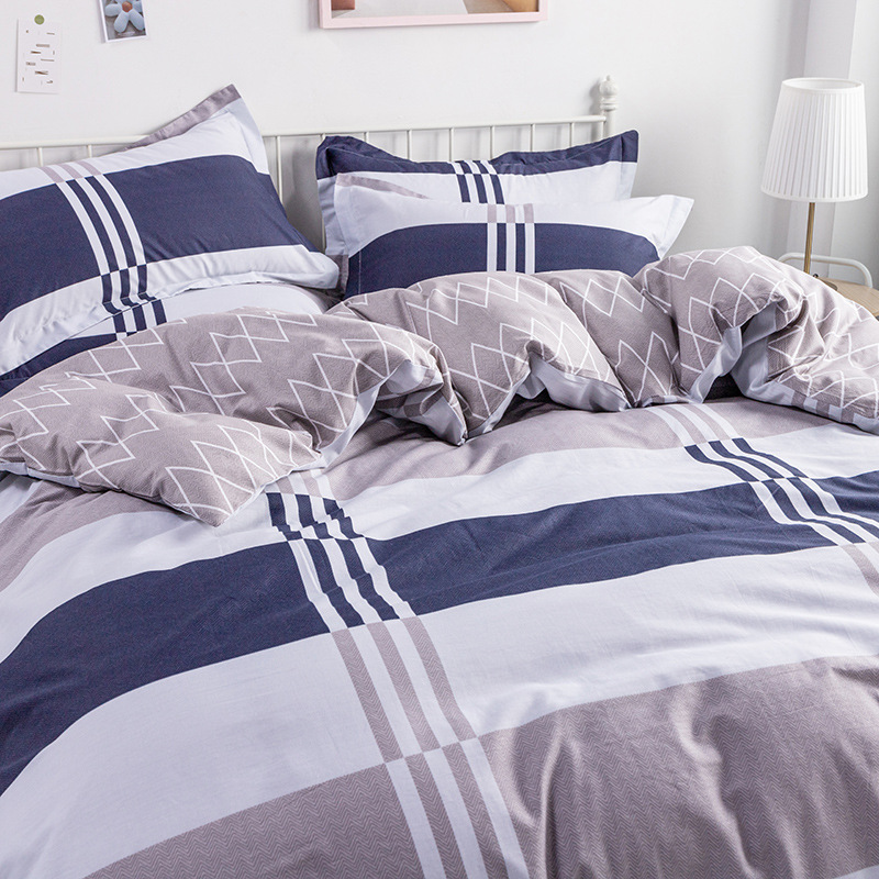 Pure Cotton Four Piece Bed Sheet Set Soft And Breathable Fabric_voghion.com