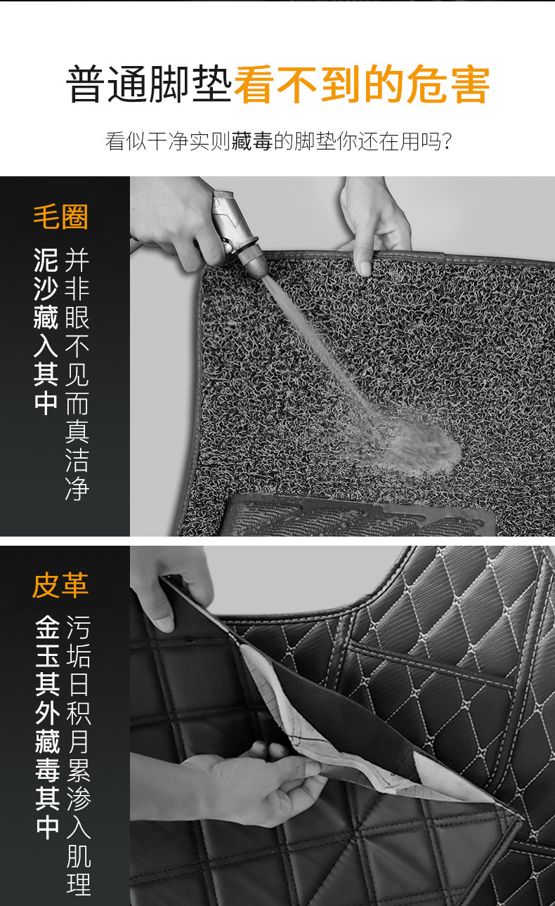 General Motors Floor Mats Foreign Trade Cross-Border Manufacturers Direct to Amazon Anti-Slip, Scratch-Resistant and Dirt-Resistant Carpet Foot Mats