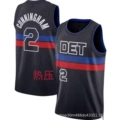 Pistons #2 Black Statement Heat Pressed