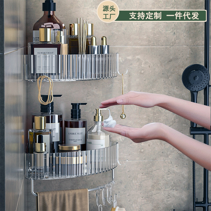 Shower Room TOILET Shelf Free punch toilet Restroom Wash station wall triangle Storage take a shower Wall mounted