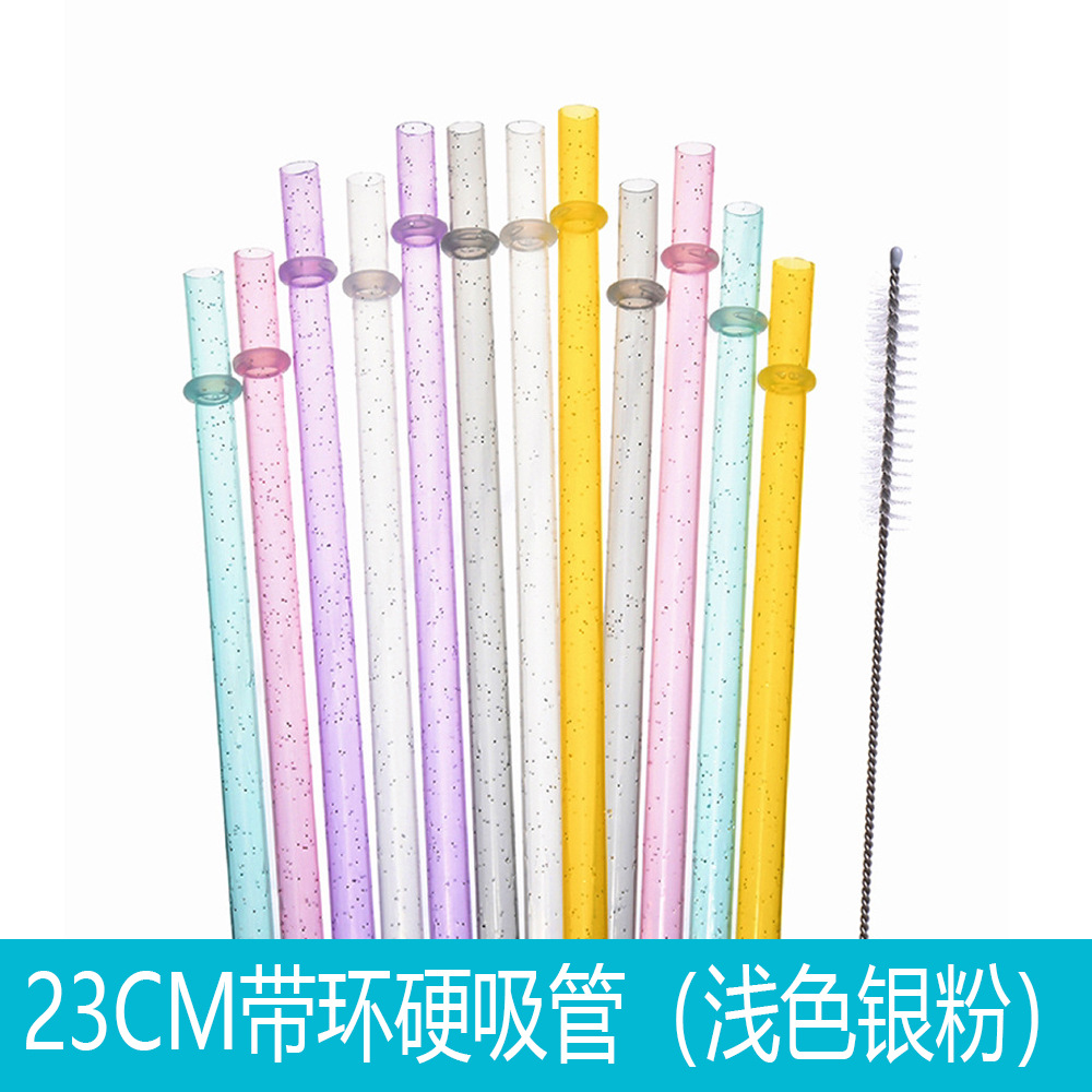 Tubo duro repetible con anillo de paja venta caliente transfronteriza 12 hilos de color de paja de plástico PP a prueba de desprendimiento