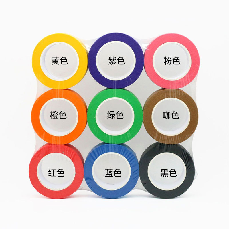 13m cinta adhesiva de papel de color transfronterizo de alta viscosidad para estudiantes de papelería artística decoración de separación de colores