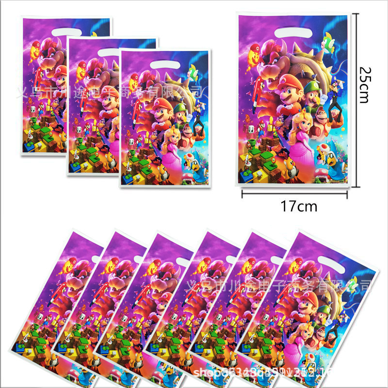 Fábrica directa bolsa de regalo de dibujos animados para niños fiesta de cumpleaños bolsa de regalo película perlada bolsa de regalo PE ahora