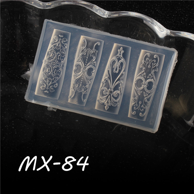 Molde de manicura amor arco en relieve flor ornamentos molde abrasivo alta permeabilidad estereoscópica DIY decoración molde de silicona