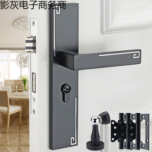 Bedroom Door Lock Wooden Door Lock Indoor Handle Household Door Lock Universal Aluminum Alloy Bathroom Silent Normcore