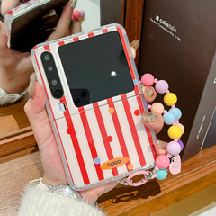 Huawei pura x 携帯電話ケースに適した新しいストライプ purax 折りたたみスクリーンカラーブレスレット女性の保護カバー