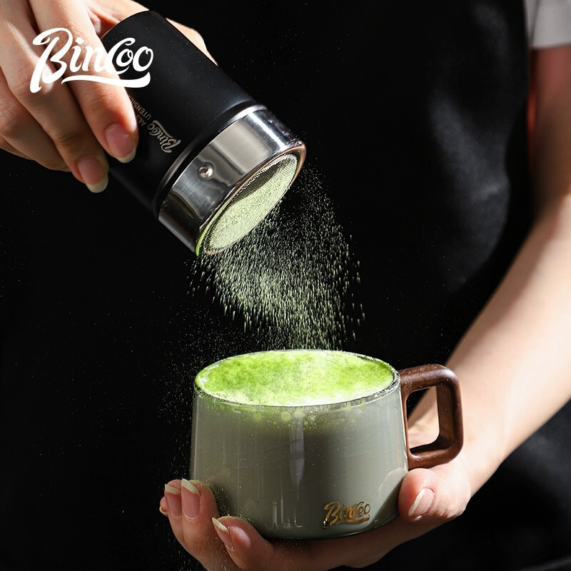 Bincoo Coffee Powder Sprinkler Matcha Powder Cocoa Powder Sugar Powder Sieve Cartridge 304 Powder Sprinkler Artifact Pull Flower Printing Mold Bincoo Coffee Powder Sprinkler Matcha Powder Cocoa Powder Sugar Powder Sieve Cartridge 304 Powder Sprinkler Artifact Pull Flower Printing Mold
