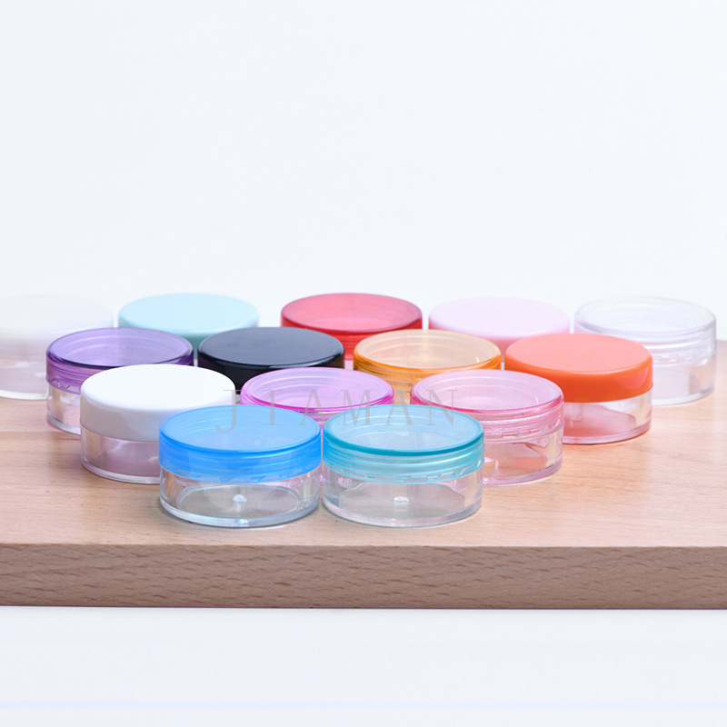 彩色小圆盒 10ml护肤品包装盒 膏霜瓶 分装盒10克 散粉瓶眼影盒