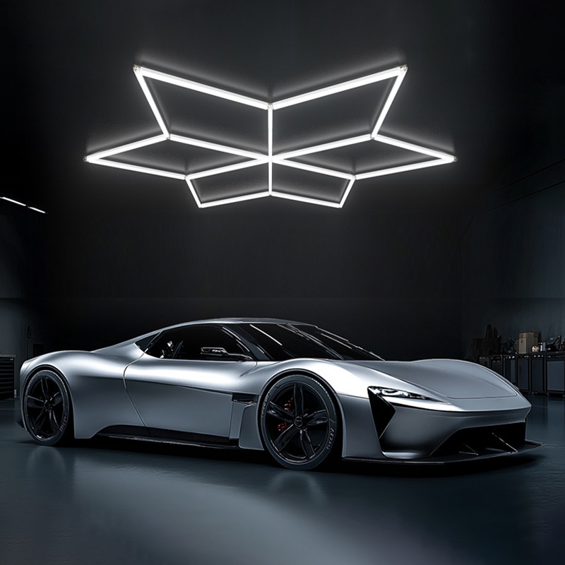 Nuevo transfronterizo hexagonal RGB atenuación sala de conferencias lámpara de garaje celular detalle de automóvil lámpara de estación de trabajo