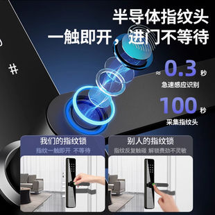Smart Door Lock Fingerprint Lock Password Lock Home Security Door Electronic Lock Smart Lock Rental House Entrance Door Lock Factory