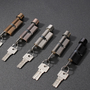 Small 70 door lock cylinder copper indoor door lock wooden door bedroom lock accessories Open Knob household large 70 gourd