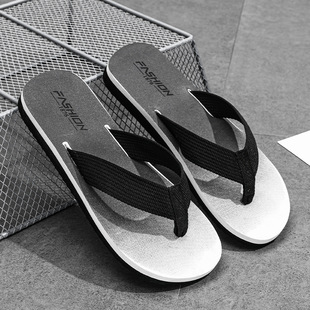Flip Flops Flip Flops Men's Cross-border New Fashionable Casual Youth Flat Beach Shoes Outer Wear Sandals Trend