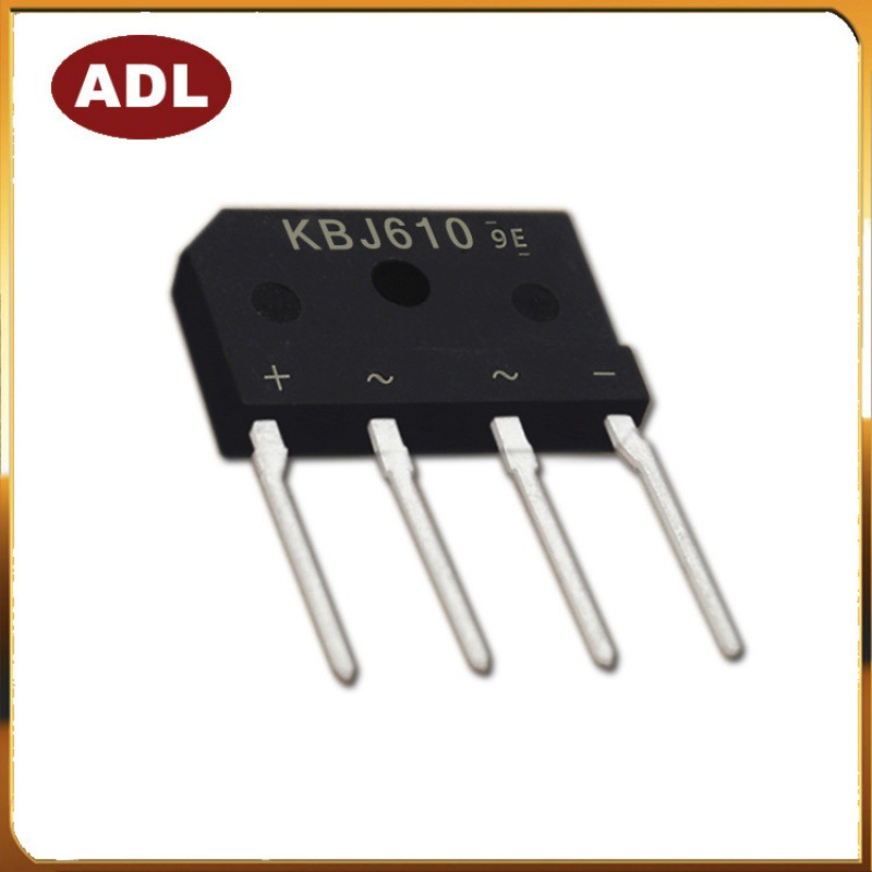 奥德利 KBJ610 整流桥堆 6A 1000V 扁脚 直插 原厂供应 全新现货