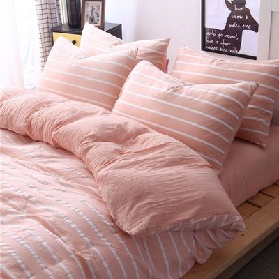wholesale Japanese Naked Washed cotton Four piece suit Double dormitory sheet Quilt cover The bed Supplies wholesale factory
