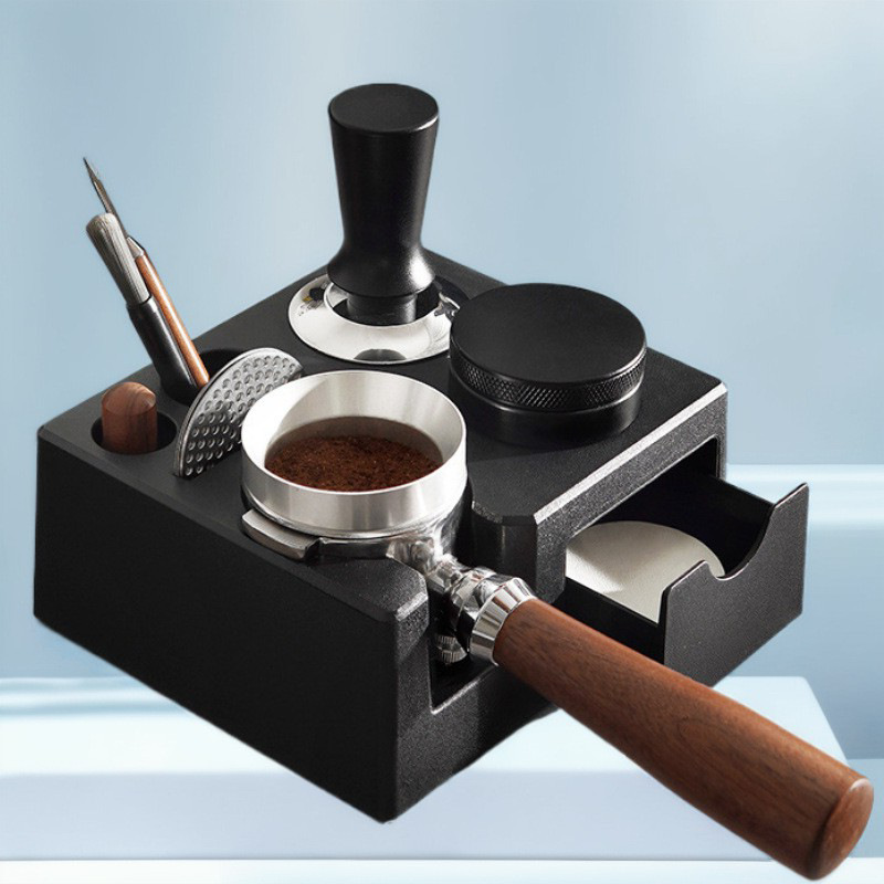 Wholesale Abs Espresso Machine Handle Square Powder Press Drawer Type Powder Dispenser Multi-Functional Storage Base