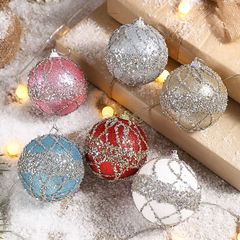 クロスボーダークリスマスボール装飾 8*8 センチメートルクリスマスツリー装飾クリスマスボールホリデーシーンレイアウトクリスマスツリーペンダントボール