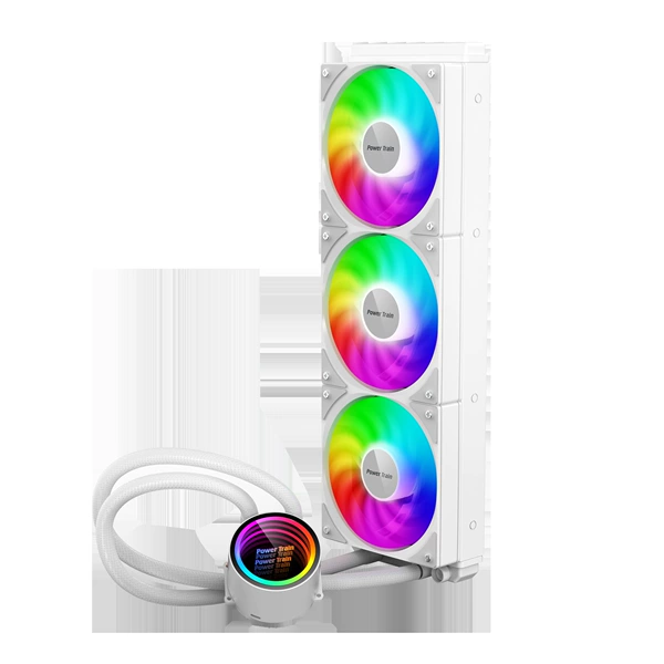 White ARGB Colorful 360 Water Cooling Deta