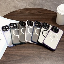 苹果简约15磁吸肤感磨砂手机壳13适用于iphone16promax防摔保护套
