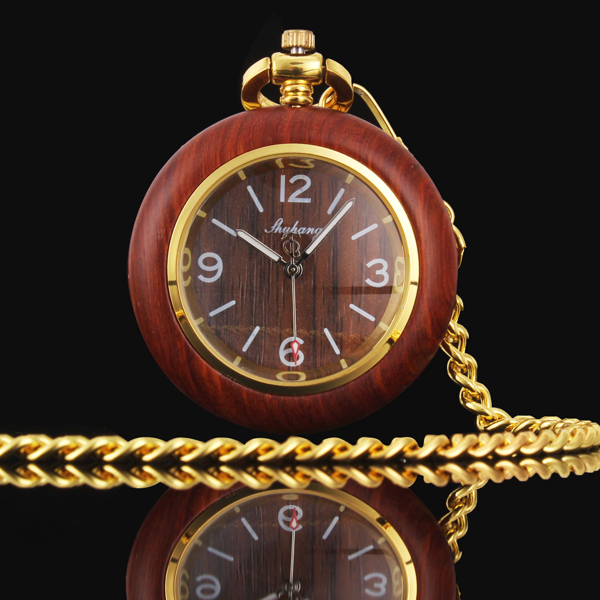 Men's and women's fashion pocket watch lovers clothing accessories watch student quartz acrylic mirror pocket watch a generation of hair