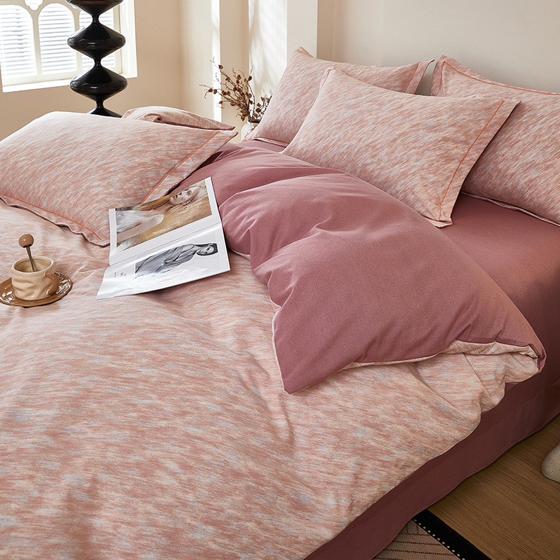 Cama de molido simple conjunto de cuatro piezas 2025 nuevo invierno engrosado sábanas cubierta de cama de algodón puro