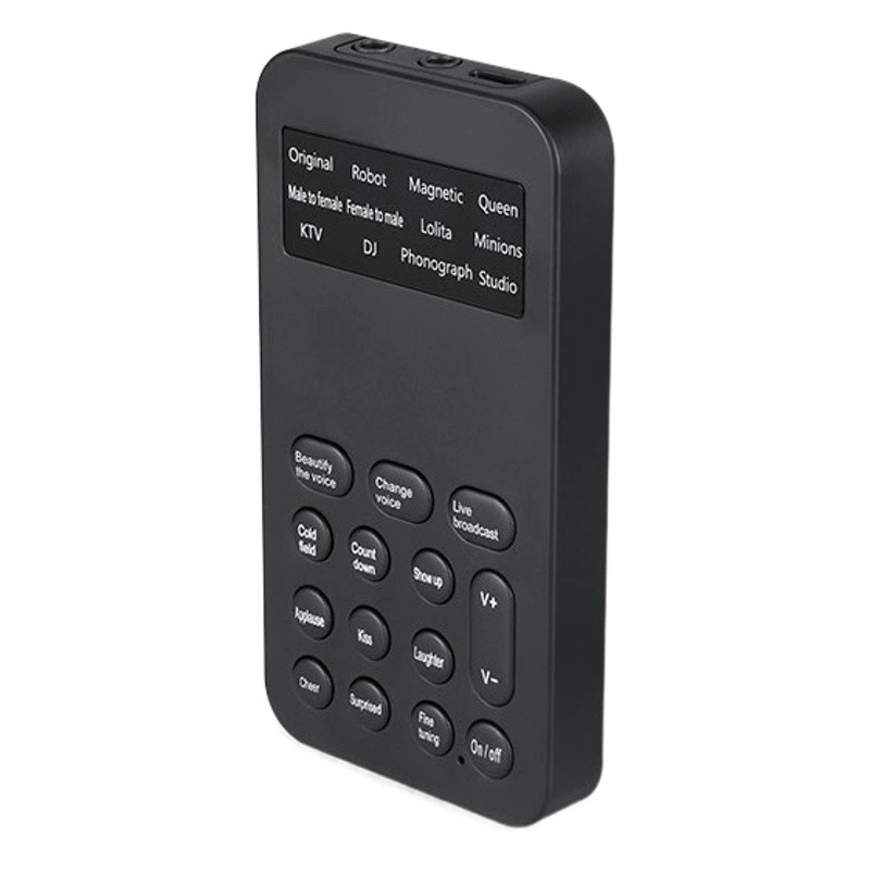 Звуковая карта для мобильных устройств и компьютеров с функцией изменения голоса для прямых трансляций, смена голоса на американский акцент в одно касание, внешний 4.1-канальный аудиоинтерфейс для стримеров и игр (например, PUBG)