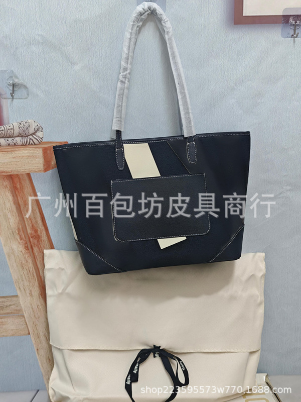 2025新款泰国RY百搭字母印花大容量托特包通勤百搭帆布通勤单肩大|undefined