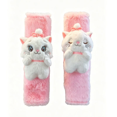 Seat belt shoulder pad: Imitation Rabbit Fur Car Interior