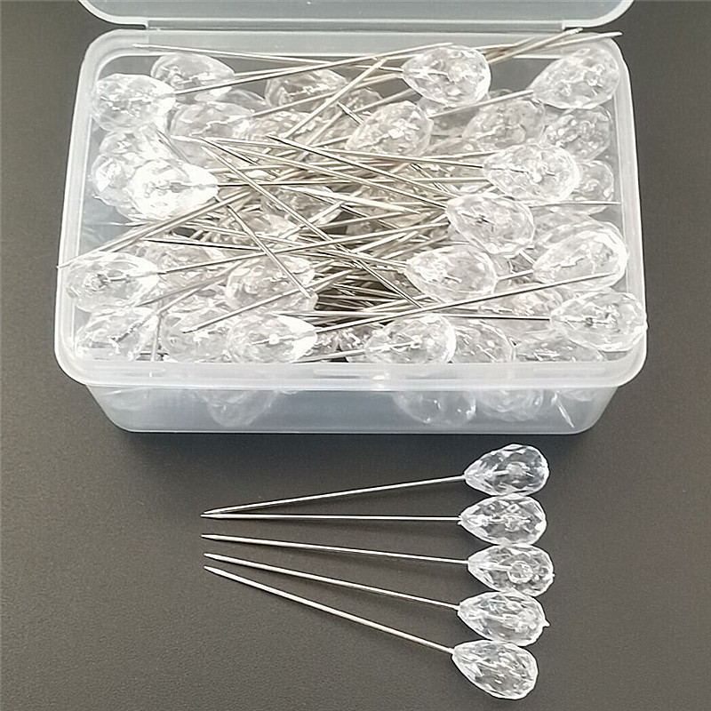 Diamante en forma de pera colorida aguja de posicionamiento transparente sastre mosaico gadget ropa perla en forma de gota poliedro de posicionamiento