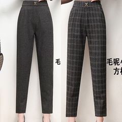 秋のレディースウールハーレムパンツ、新作保温パンツ、ゆったりハイウエストカジュアルキャロットパンツ、トレンドカジュアルパンツ
