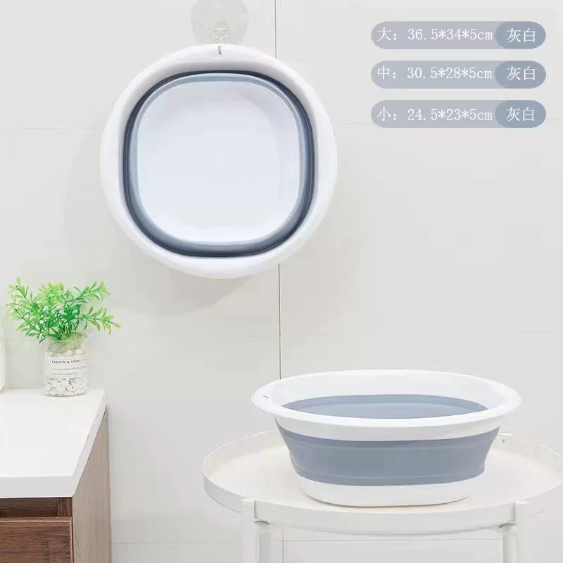 Foldable plastic capacious handheld washbasin for students