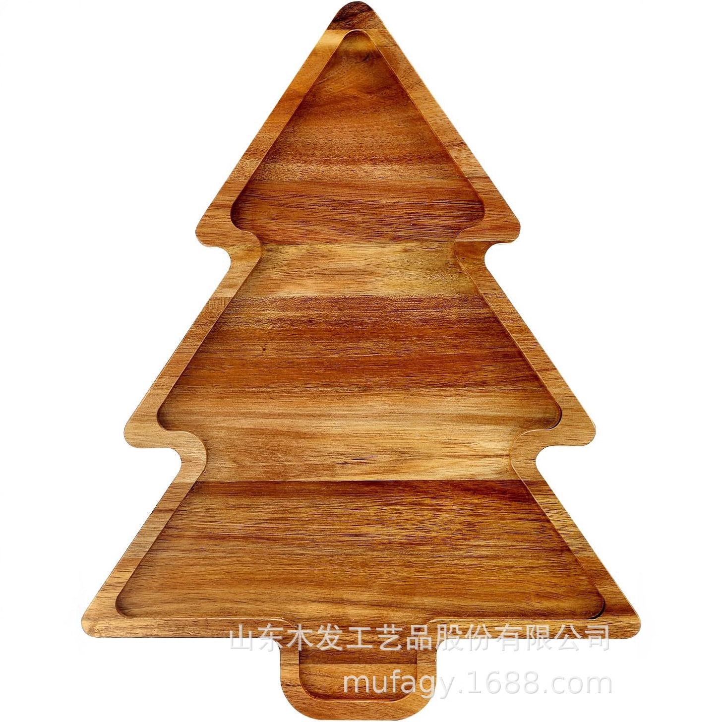 Cross-Border Christmas Tree Cutting Board Tea Tray Household Wooden Tray Creative Snack Posing Props Wholesale Acacia Wood Tray