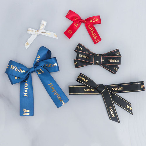 Various styles of bronzing ribbon bows, gift packaging boxes, cake souvenirs, decorative ribbons, samples can be customized