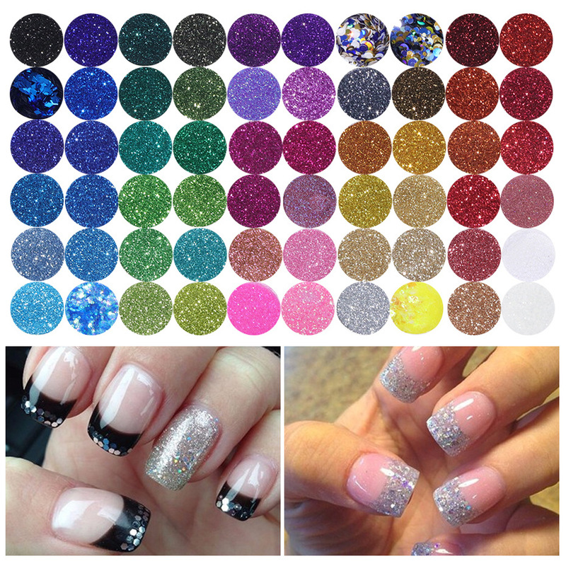 Nail art glitter powder 180 color peach heart sequins nail art DIY slime colorful nails for export only