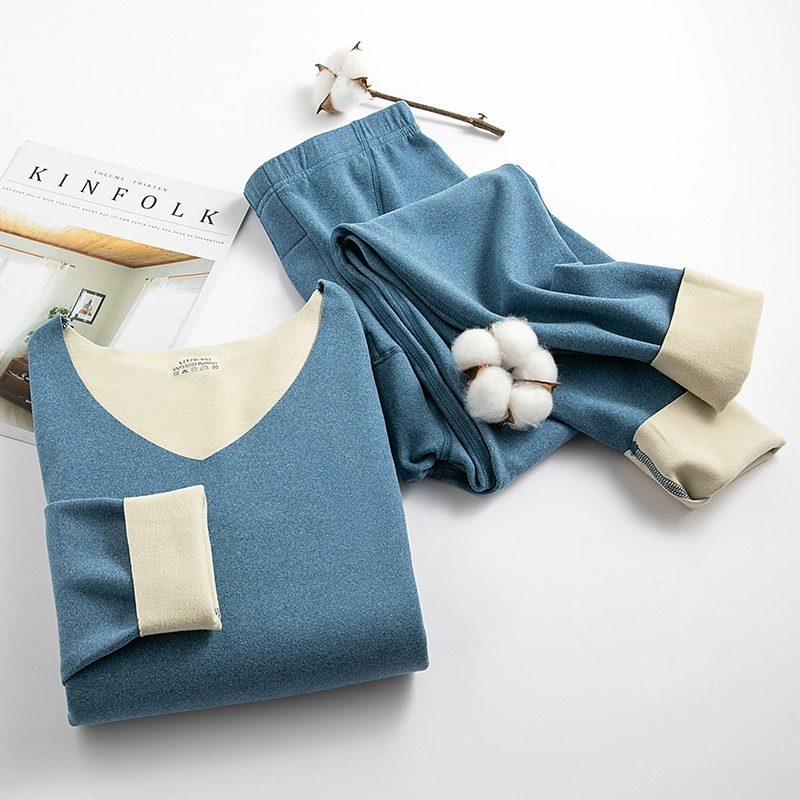 Осенне-зимнее бесшовное термобелье, мужское Suit de AB, двусторонняя бархатная шлифовальная Мужская осенняя одежда, осенние брюки, женские оптом