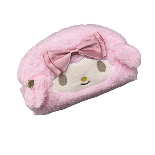 Japanese ins plush lamb piano pencil bag for girls cute large capacity cartoon stationery bag high appearance cosmetic bag