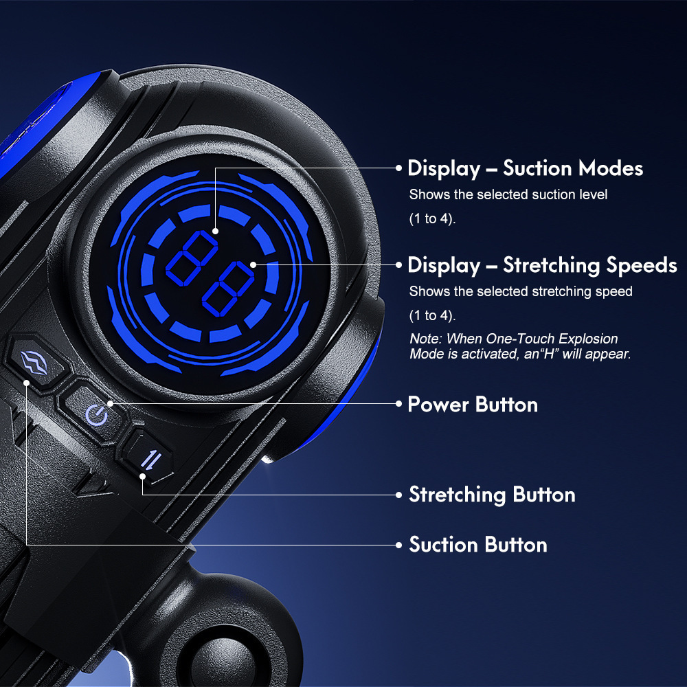 Penis-Übungsgerät mit Griff, vollautomatisch, mit starker Erdbeben-Saugkraft, teleskopisch, Sexspielzeug_voghion.com