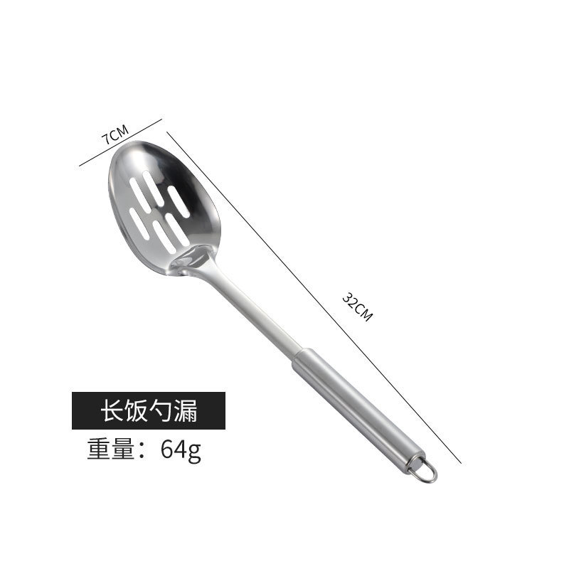 ステンレス鋼スパチュラキッチン用品セット調理スプーンスパチュララウンドチューブハンドル火傷防止調理スパチュラフライパンスパチュラ大型ザルギフト|undefined