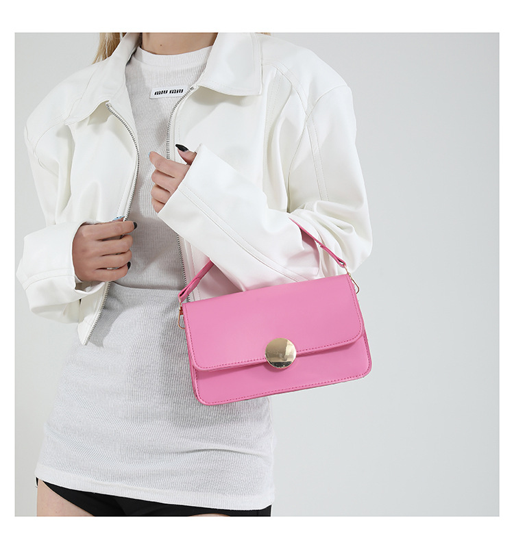 461g Weight Magnetic Buckle Closure Type Single Shoulder Strap Strap Type Crossbody Bag Bags Type Daily Occasion Pu Leather Material Solid Color Pattern All Seasons Season Women's Gender Classic Style Style Square Shape Small Size Women's Small Pu Leather Solid Color Classic Style Square Magnetic Buckle Crossbody Bag 9