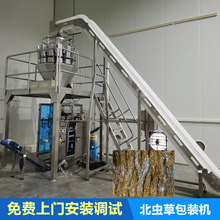 供应全自动虫草花袋装包装机 10头电子秤冷冻食品饺子汤圆包装机