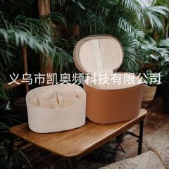 新品PU松紧带化妆包亚马逊便携皮质化妆品手提化妆箱皮革化妆用具