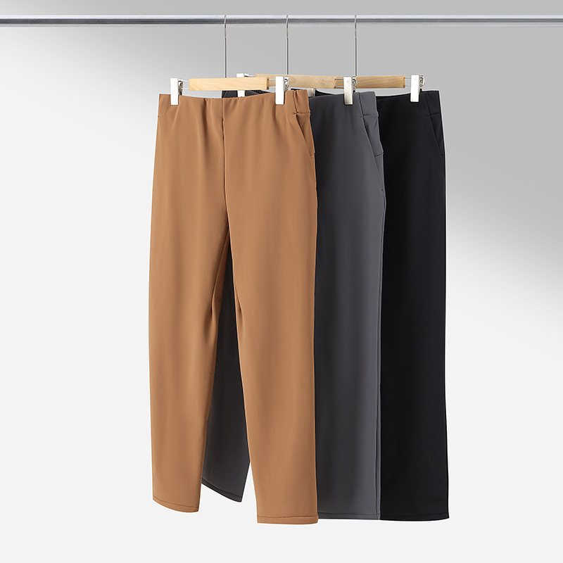 DiJiaPing para el otoño y el invierno al aire libre con veludo grueso a prueba de rociadores de cáscara suave para caminar pantalones deportivos de ocio para hombres