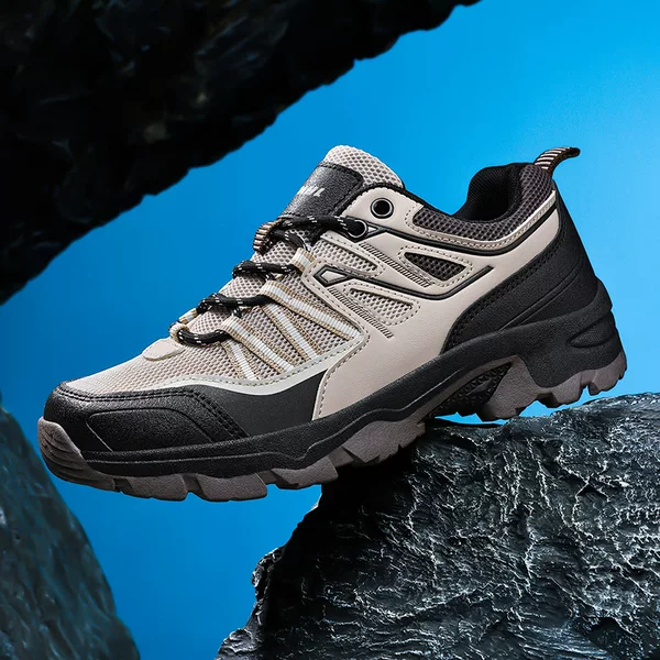 New Style Outdoor Mesh Hiking Shoes, Low-Top, Breathable, Non-Slip, Travel Sports, Large Size Men's Casual Breathable Outdoor Shoes
