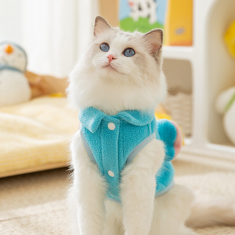 Otoño y invierno gato bipedos animal modelado vestido de peluche perros pequeños Teddy Bear disfraz de ropa de gato mascota
