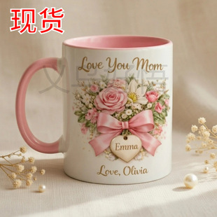 �羳Personalized Pink Floral Mug for Mom��ɫ���܋����R�˱�