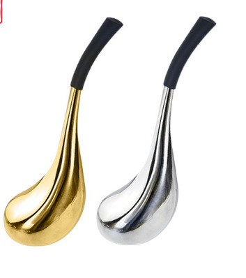 파이프 아이스 스푼 골드 베어 메탈