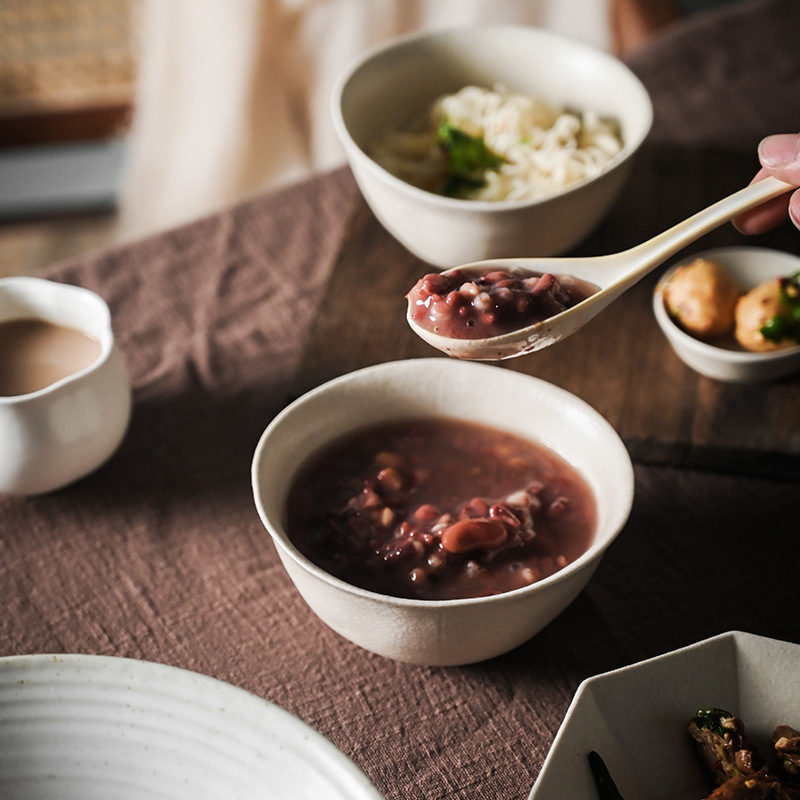 Gold-painted irregular matte rice bowl household Jingdezhen handmade stoneware tableware retro single Rice Bowl