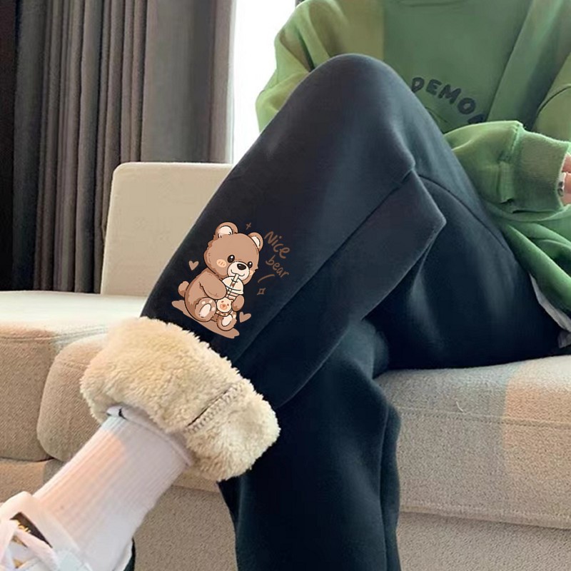 밀크티 베어 셰르파 팬츠