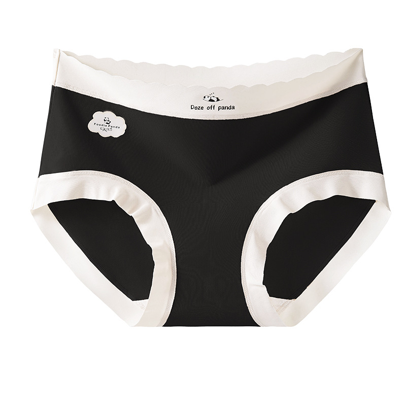 Pantalones de niña panda de color en contraste Cintura media Clase A de algodón para bebés entrepierna antibacteriana entrepierna larga entrepierna de algodón entrepierna calzoncillos para mujer